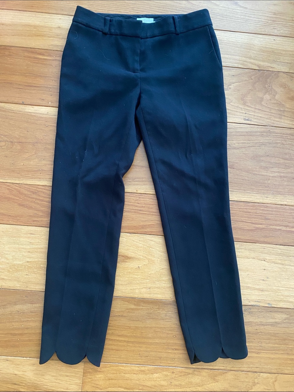 Kate Spade Scalloped Black Trousers Size 0